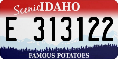 ID license plate E313122
