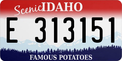 ID license plate E313151
