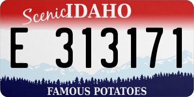 ID license plate E313171