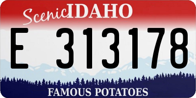 ID license plate E313178