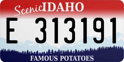 ID license plate E313191
