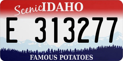 ID license plate E313277