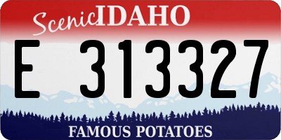 ID license plate E313327
