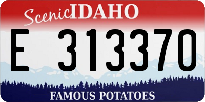 ID license plate E313370