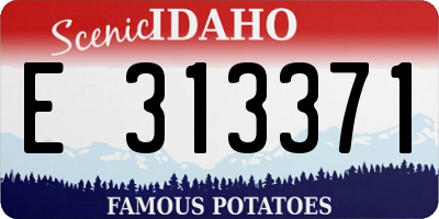 ID license plate E313371
