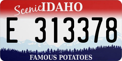 ID license plate E313378