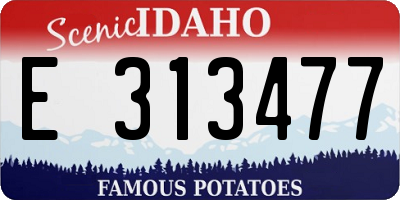 ID license plate E313477