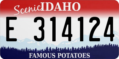 ID license plate E314124