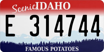 ID license plate E314744