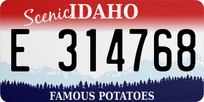 ID license plate E314768