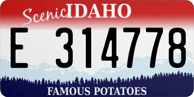 ID license plate E314778