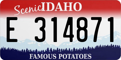 ID license plate E314871