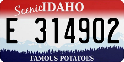 ID license plate E314902