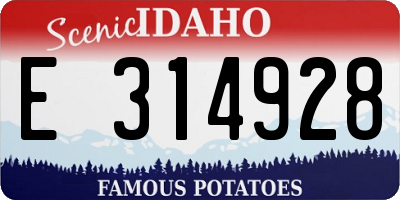 ID license plate E314928