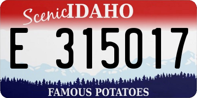 ID license plate E315017