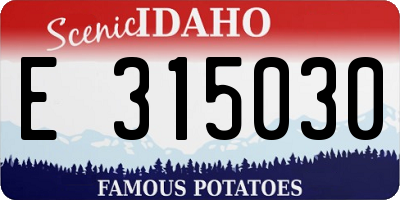 ID license plate E315030