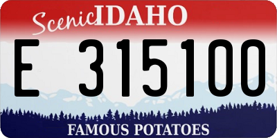 ID license plate E315100