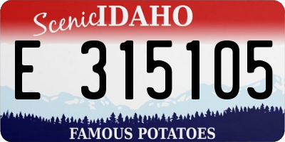 ID license plate E315105