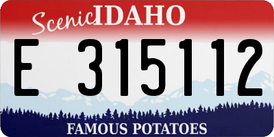 ID license plate E315112