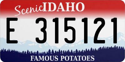 ID license plate E315121