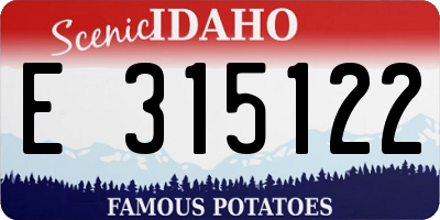 ID license plate E315122