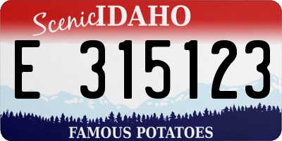 ID license plate E315123