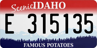 ID license plate E315135