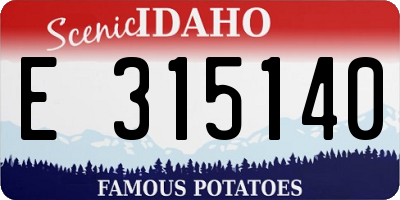 ID license plate E315140