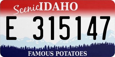 ID license plate E315147