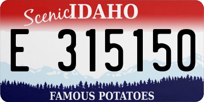 ID license plate E315150