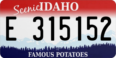 ID license plate E315152