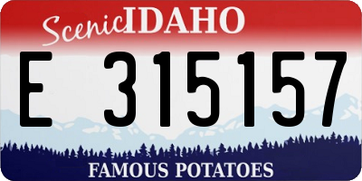 ID license plate E315157