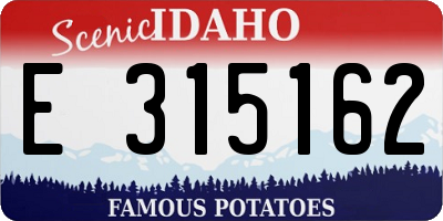 ID license plate E315162