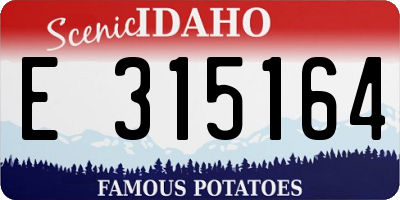 ID license plate E315164