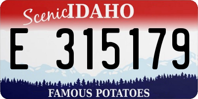 ID license plate E315179