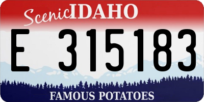 ID license plate E315183