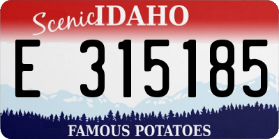 ID license plate E315185