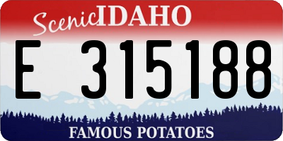 ID license plate E315188