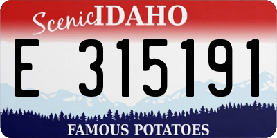 ID license plate E315191