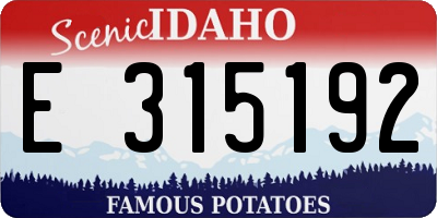 ID license plate E315192