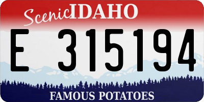 ID license plate E315194