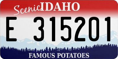 ID license plate E315201