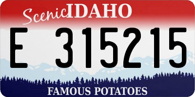 ID license plate E315215