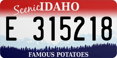 ID license plate E315218