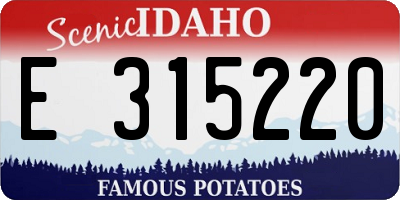 ID license plate E315220