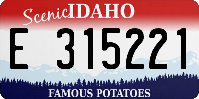 ID license plate E315221