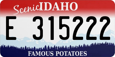 ID license plate E315222