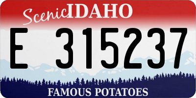 ID license plate E315237