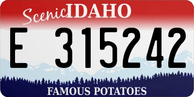 ID license plate E315242