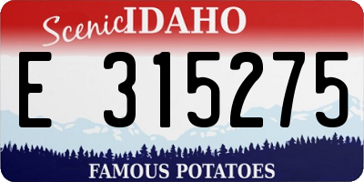 ID license plate E315275